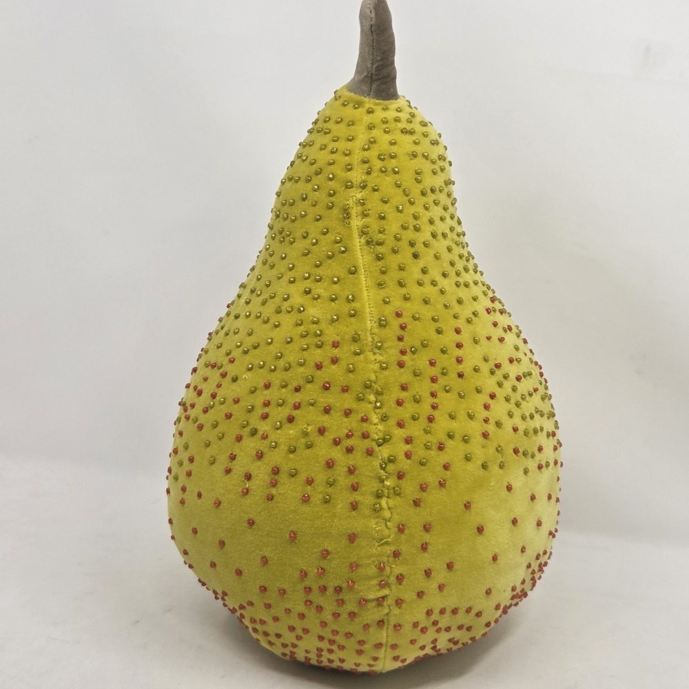 John Derian For Target 2024 14"x8" Beaded Pear Pillow Thanksgiving & Fall Decor